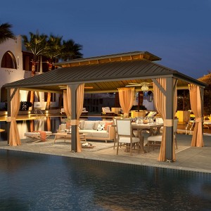 Erommy Hardtop Gazebo with Galvanized Steel Double Roof - 1 of 4