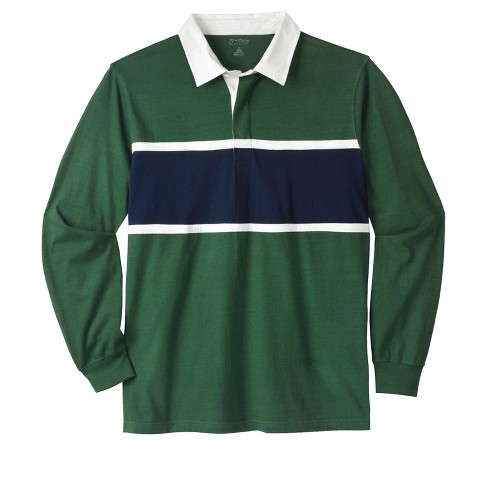 Kingsize Men's Big & Tall Long-sleeve Rugby Polo - Tall - 2xl, Hunter ...