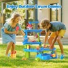 Skirfy Kids Water Table, 5-Tier Outdoor Water Play Sensory Table with Stools & Drainage Hole, Summer Backyard Beach Toys for Kids - 4 of 4