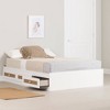 Full Hoya Mates Bed with 3 Drawers White/Faux Printed Rattan - South Shore: Laminated Particle Board Frame, No Box Spring Needed - 4 of 4