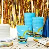 Blue Panda 16 Pack Plastic Tumbler Cups, Construction Birthday Party Supplies (Blue, 16 oz) - 2 of 4