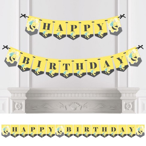 Big Dot Of Happiness Honey Bee - Birthday Party Bunting Banner