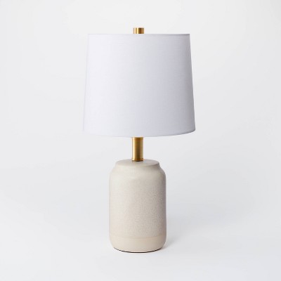 small cream table lamp