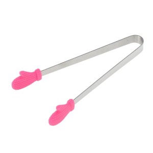 Unique Bargains Pcs Food Tongs Glove-Shaped Ice & Food Tongs Dishwasher Safe Stainless Steel Silicone 5 Inch 1 Pcs - 1 of 3