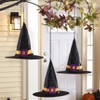 The Lakeside Collection Sets of 3 Lighted Witches' Hats - Black - 2 of 4
