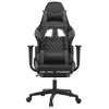 vidaXL Gaming Chair with Footrest Black and Gray Faux Leather - image 3 of 4