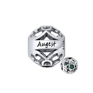 Birthstone Charms for Bracelet Sterling Silver CZ Womens Ginger Lyne Collection - 1 of 4