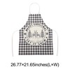 Unique Bargains Christmas Aprons Christmas Celebration in English Christmas Tree Linen Black Beige White 21.65"x26.77" 1 Pcs - 3 of 4