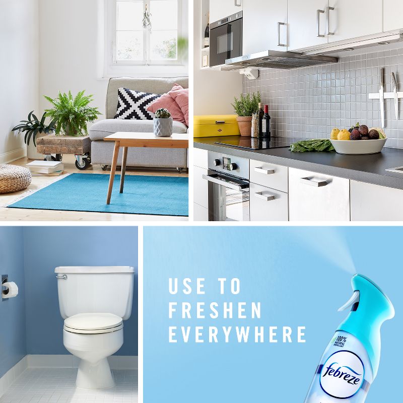 Febreze Odor-Fighting Air Freshener - Heavy Duty Crisp Clean - 17.6oz/2pk, 6 of 9