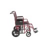 Drive Medical Bariatric Heavy Duty Transport Wheelchair with Swing Away Footrest, 20" Seat, Red - 2 of 4