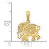 Black Bow Jewelry 14k Yellow Gold Flat Circus Elephant Pendant - 4 of 4