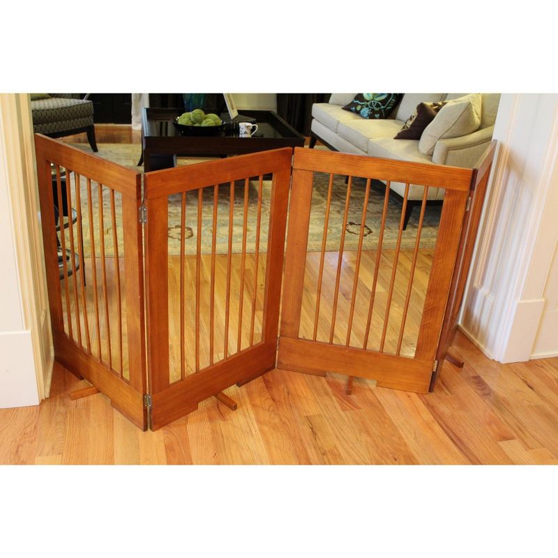 Cardinal Gates 4PG 4-Panel Freestanding Pet Gate - Adjustable Wooden Dog Gate, 3 of 5