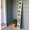 HomeRoots 72" Off White Black And Green Solid Wood Shamrock Welcome Porch Sign - 2 of 4