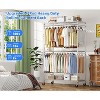 Simple Trending Heavy Duty Clothes Rack Clothing Rack with Wheels and 4 Hanging Rods, Adjustable Rolling Garment Racks, Load 560 LBS, Chrome - 2 of 4