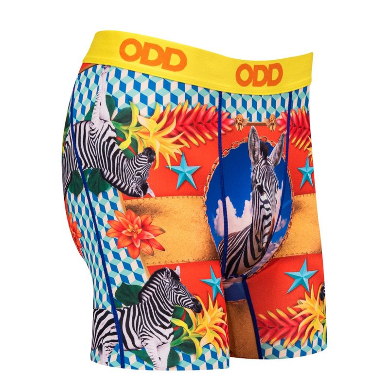 Odd Sox Men's Novelty Underwear Boxer Briefs, Zebras High Fashion, 3 of 5