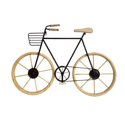 VIP Metal 31.5 in. Yellow Bicycle Wall Decor