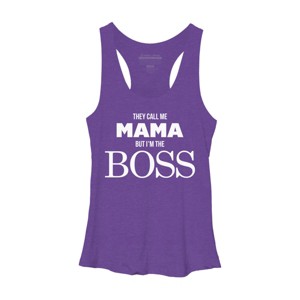 Women's Design By Humans They Call Me Mama But I'm the Boss By Shirz Racerback Tank Top - 1 of 2