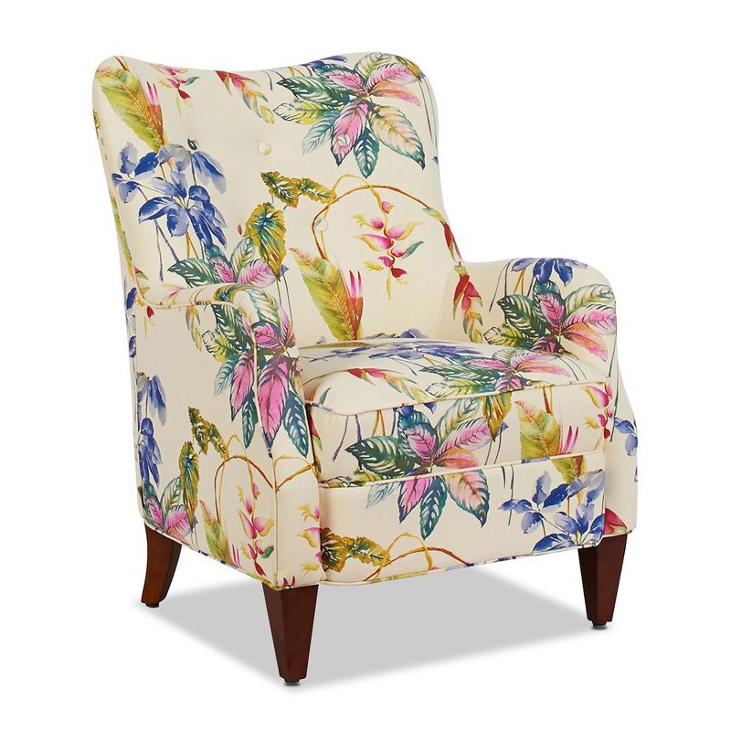 Jennifer Taylor Home Paradise Upholstered Arm Chair, Off-White/Floral Printed On Cotton, 2 of 6