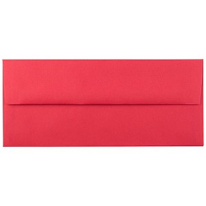 JAM PAPER #10 Business Colored Envelopes - 4 1/8 x 9 1/2 - Red Recycled - 100/Pack - 1 of 1