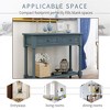 Console Tables, Farmhouse Entryway Table with 2 Drawers, Bottom Shelf, Solid Wood Frame and Legs Sofa Console - 2 of 4
