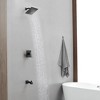 Single-Handle 2-Spray Rainfall Square Shower Faucet 2.5 GPM with High Pressure Tub Spout - 3 of 4