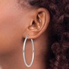 Black Bow Jewelry 2.5mm, Sterling Silver, Classic Round Hoop Earrings - 52mm (2 Inch) - 3 of 4