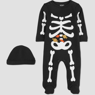Image of Carter's Just One You® Baby Skeleton Halloween Sleep N' Play - Black Newborn