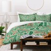Deny Designs Twin/ Twin Extra Long Carriecantwell Winter Holiday Floral Duvet Cover and Pillow Sham Green - 3 of 4