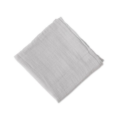 Image of Red Rovr Cotton Muslin Single Swaddle Blanket - Gray Micro Stripe