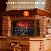 Acekool 20" Electric Fireplace Insert - Realistic LED Flame & 1500W Heater for Indoor Rooms, Faux Log Design - 4 of 4