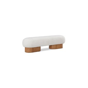 Meridian Furniture,Robertson Boucle Fabric Bench - 1 of 4