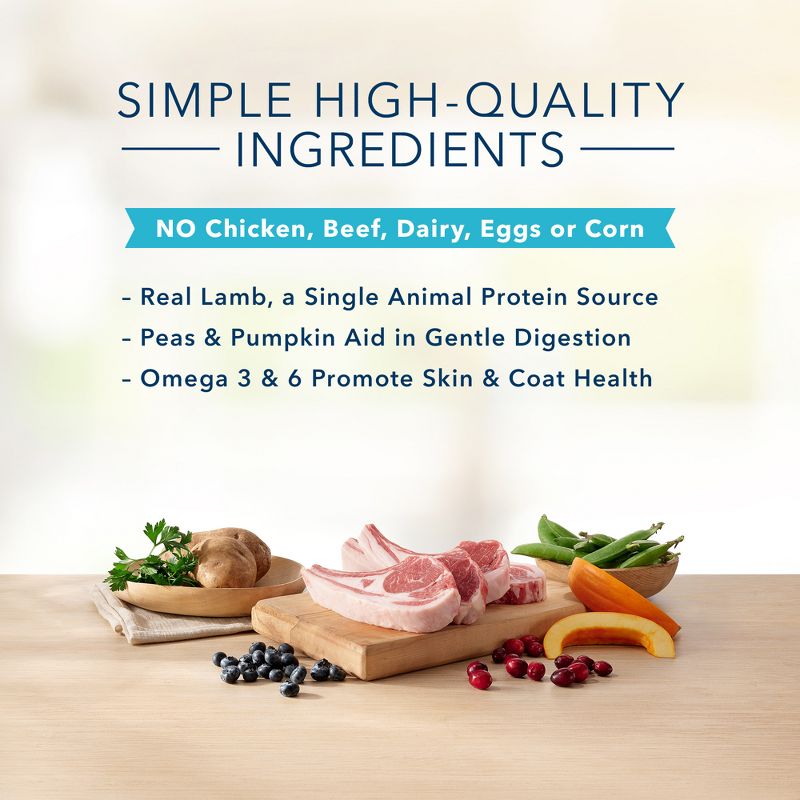 Blue Buffalo Basics Skin &#38; Stomach Care  Grain Free Natural  Lamb &#38; Potato Recipe Small Breed Dry Dog Food - 11lbs, 5 of 13