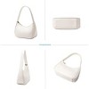 Attop Shoulder Bags for Women, Cute Hobo Tote Handbag Mini Clutch Purse with Zipper Closure Black - 2 of 4