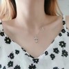Clotth Sterling Silver Cross Necklace for Women - 925 Silver Choker with Cubic Zirconia,Faith-Based Accessory for Wedding,Birthday - 2 of 4