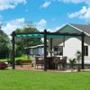 Aluminum Pergola with Adjustable Canopy, Outdoor Metal Gazebo with Reinforced Frame, Waterproof Sun Shade for Patio, Backyard, Garden - 3 of 4