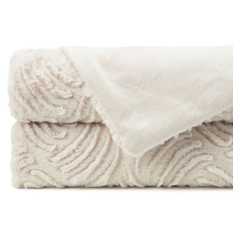Chanasya Soft Textured Velvety Mink Reversible Throw Blanket, 4 of 6
