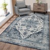 Machine Washable Area Rug Non Slip Non Shedding Rug Boho Vintage Low Pile Carpet Foldable Stain Resistant Rugs for Bedroom Living Room - 3 of 4