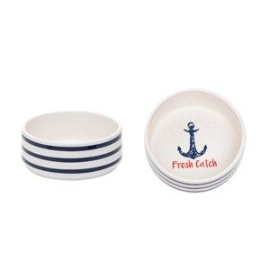 Beachcombers Nautical Pet Bowl - 1 of 1