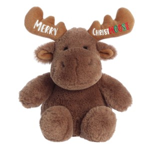 Aurora Medium Brown JUST SAYIN' 7.5" Merry Christmoose Witty Stuffed Animal - 1 of 4