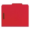 Smead Pressboard Classification Folder 2" Exp. 2 Dividers Letter Bright Red 10/BX 14061 - 4 of 4