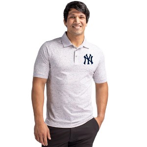 New York Yankees Cutter & Buck Advantage Tri-Blend Space Dye Mens Polo - 1 of 1