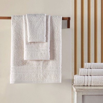 Coral Orange 6-Piece Turkish Cotton Bath Towel Set