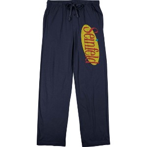 Seinfeld Logo Men's Navy Sleep Pajama Pants - 1 of 2