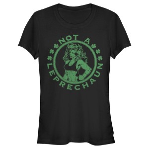 Juniors Womens Marvel St. Patrick's Day She-Hulk Not a Leprechaun T-Shirt - 1 of 4