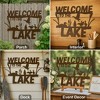5 Star Super Deals Rustic Metal 'Welcome to the Lake' Wall Sign – Nature-Inspired Cabin and Lake House Decor w/ Easy Mounting - 2 of 4
