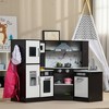 Qaba Play Kitchen Set for Kids with Lights Sounds, Apron and Chef Hat, Ice Maker, Utensils, Range Hood, Microwave, for Aged 3-6 Years Old - 2 of 4