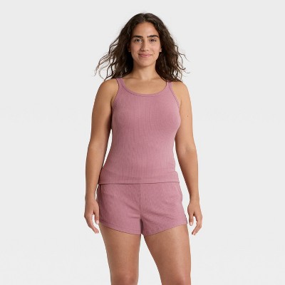 Women's Ribbed Tank Top and Shorts Pajama Set - Auden™