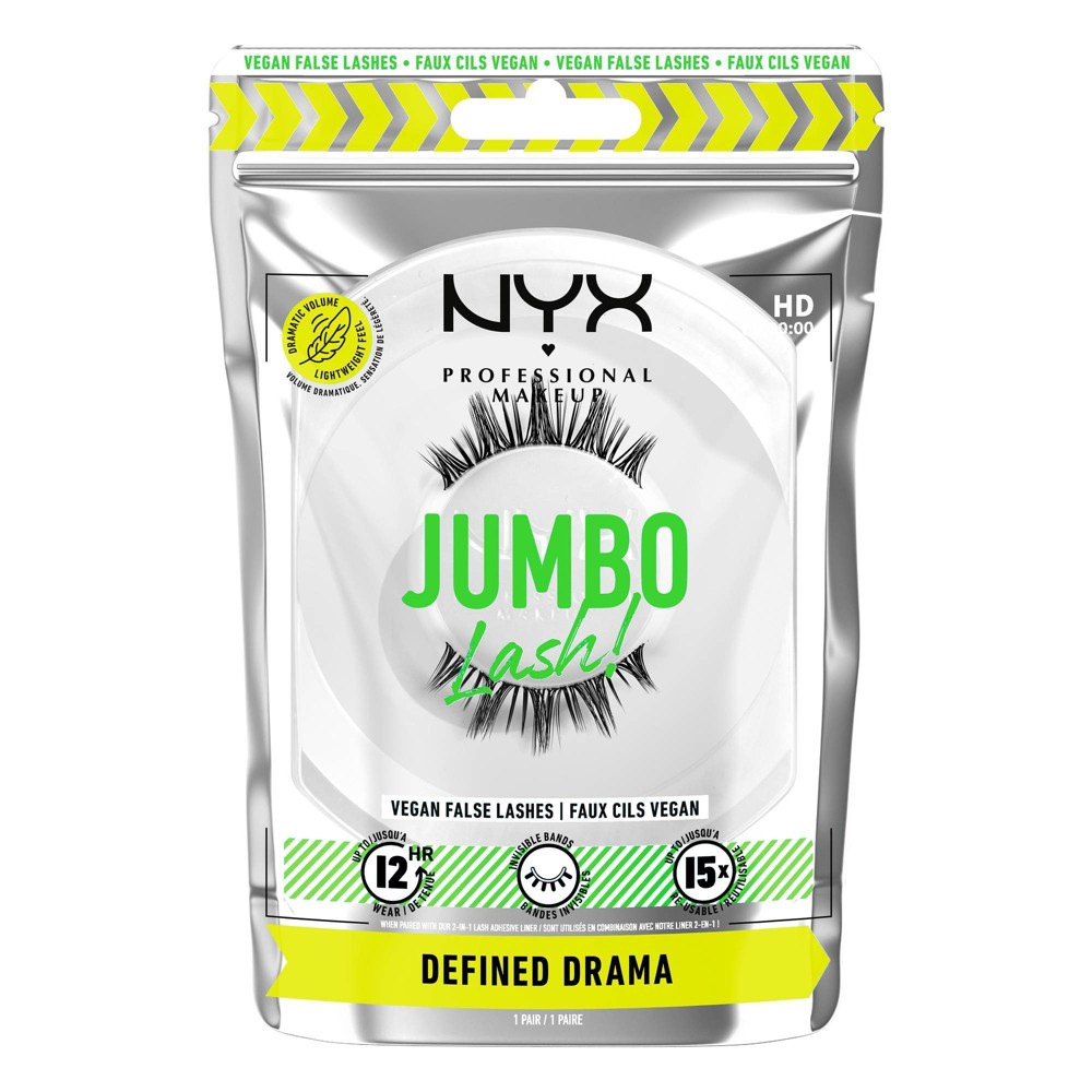 Photos - False Eyelashes NYX Professional Makeup Jumbo Lash Vegan  - 08 Defined Drama 