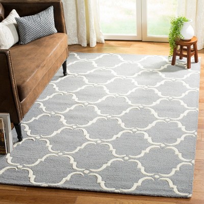 Ivory and Gray Hand-Tufted Wool 8' x 10' Area Rug