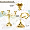 Unique Bargains Home Decor Wedding Birthday Party Dinning Table 3 Arm Metal Candelabra - 3 of 4